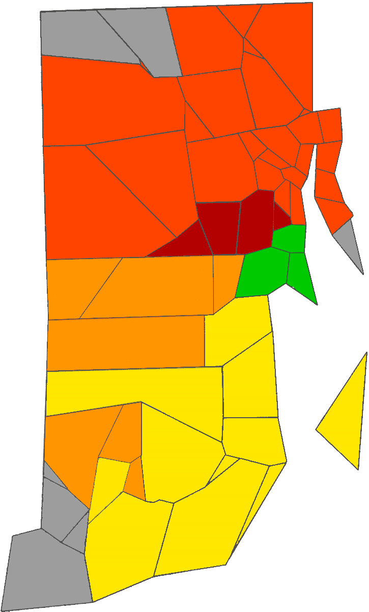 Illustration of the various towns in RI and the day we deliver to them